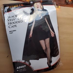 Spirit Halloween Black Hooded Cape